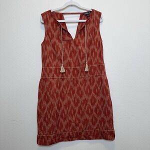 Toad & Co Shakti‎ SL Ikat Dress Size Small Coral Blaze Outdoor Hiking Walking
